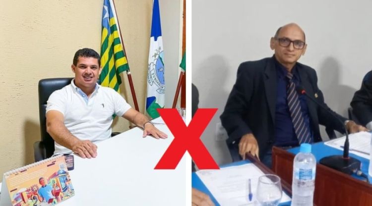 Prefeito João Arilson e vereador Cláudio Galvão. Montagem: Campo Maior Em Foco