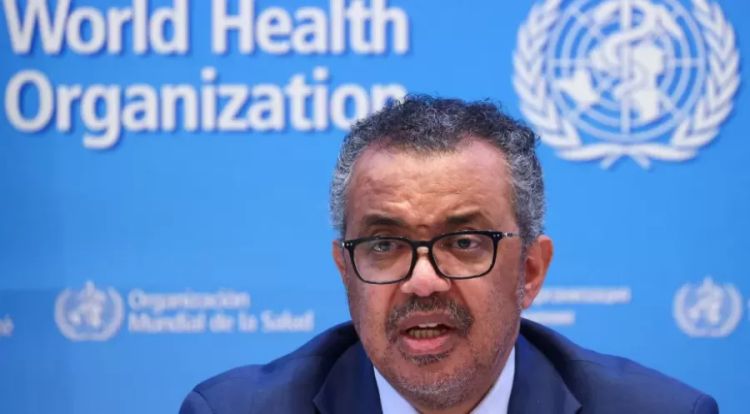 Diretor-geral da OMS, Tedros Adhanom, durante entrevista à imprensa em Genebra Denis Balibouse/Reuters