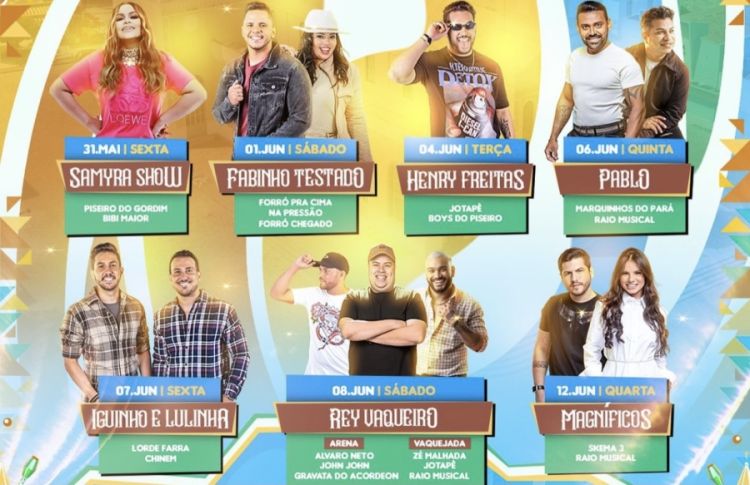 Foto: Atrações musicais são divulgadas