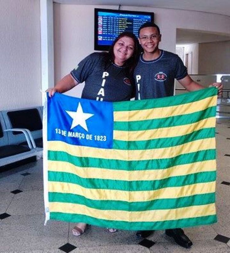 Aluno Kaio Luan e professora Silvana Orsano 