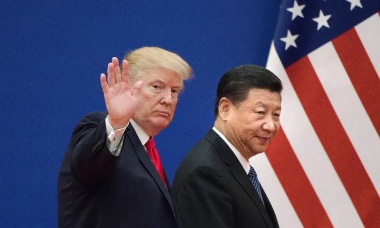 Presidente americano, Donald Trump, e presidente chinês, Xi Jinping Nicolas Asfouri/AFP