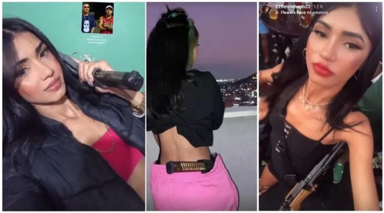 Bianca Duarte chegou a postar fotos armadas de pistola. — Foto: Reprodução redes sociais