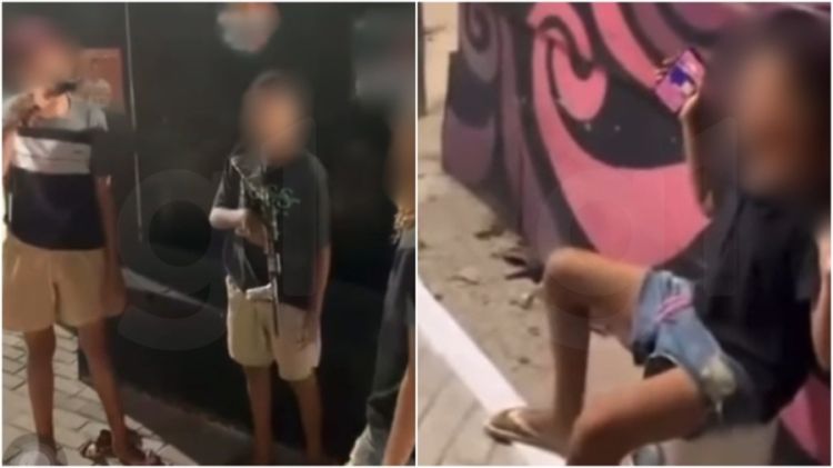 Adolescentes gravavam 'novelinha' para redes sociais com temática de assalto quando foram baleados por policiais em Fortaleza — Foto: Reprodução