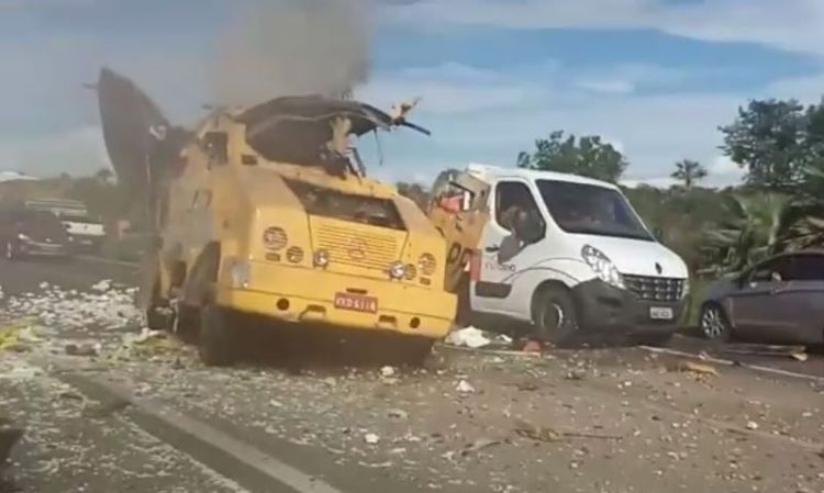 Carro forte do Prosegur é explodido na BR-343 em Campo Maior